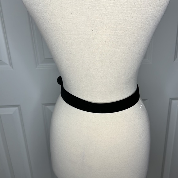 Anne Klein for Calderon Vintage Leather Velvet Belt with Crystal Buckle SzM - Picture 5 of 11